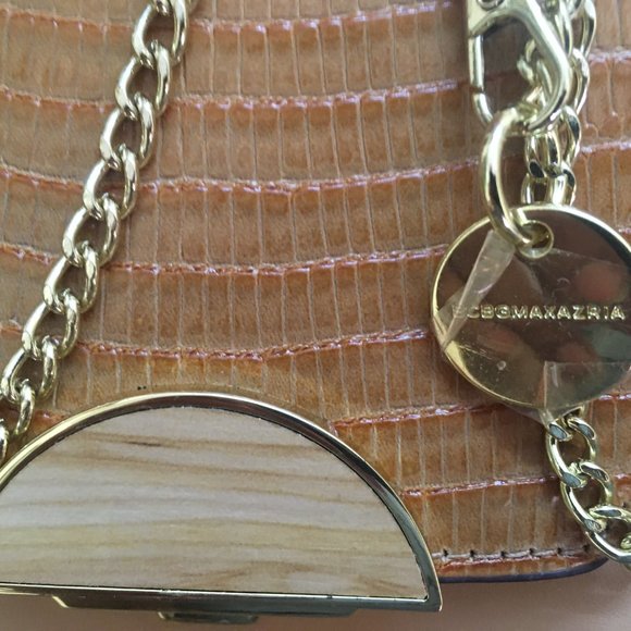 Authentic BCBGMAXAZRIA Elenora Brown Leather Sling Bag - Picture 3 of 15